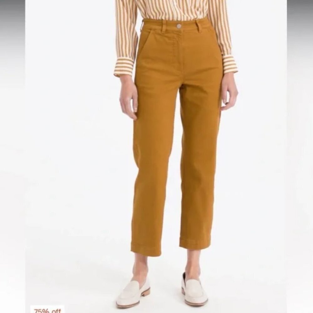 Everlane The Straight Leg Crop in Golden Brown